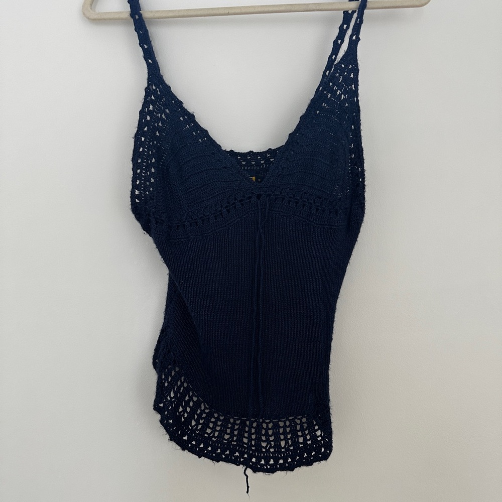 Vintage Ralph Lauren Rugby silk/linen knit tank top, women’s size S
